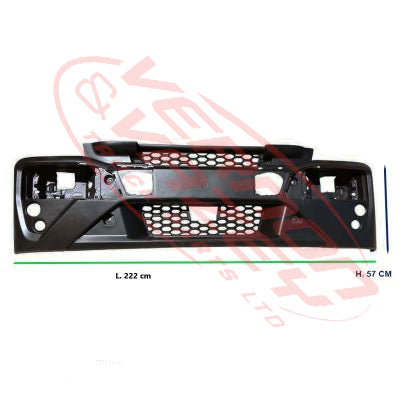 2036090-04 - FRONT BUMPER - W/FOG LAMP HOLE & W/O GLASS WIPER HOLE - IVECO EUROCARGO 2016- MEDIUM BUMPER