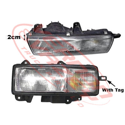 3080094-2 - HEADLAMP - R/H - SINGLE - ISUZU CXZ/CVR/EXR 1984-96