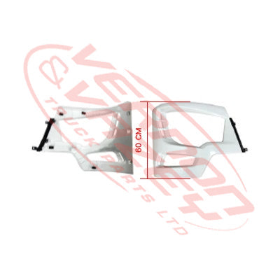 3788291-04 - FRONT BUMPER END - R/H - 60CM HIGH - MITSUBISHI SHOGUN 400/460/510 2017-
