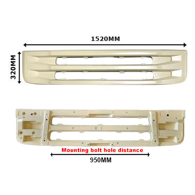 6594099-00 - GRILLE PANEL - LOWER (BETWEEN HEADLAMPS) - 1520x320mm - CHASSIS 1020mm - SCANIA R / G TRUCK - 2009- HIGH BUMPER