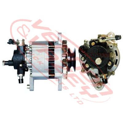 IS-ALT-4BC1 - ALTERNATOR - 24V - 35A - Round 3 pin plug - ISUZU 4BC1/4BD1/4BE1 - WITH VACUUM PUMP