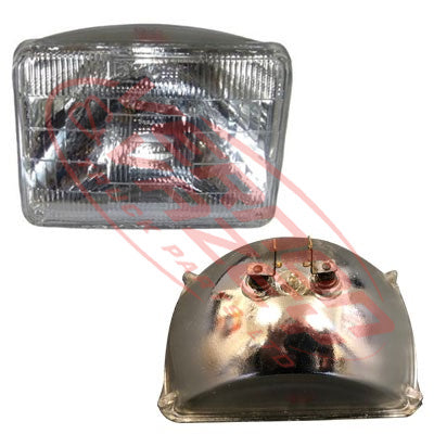 SB-6000 - 24V 2 PIN 75W 100X165MM - RECTANGULAR - INNER - 2 PIN SMALL RECTANGULAR SEALED BEAM