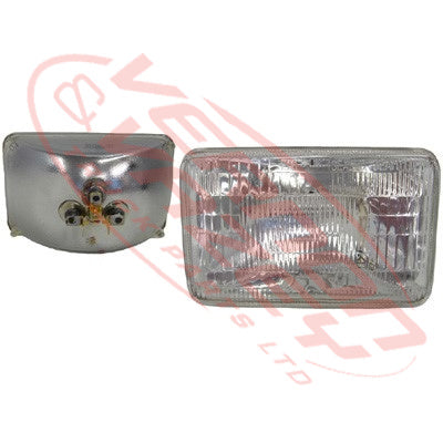 SB-6001 - 24V 3 PIN 100/75W 100X165MM - RECTANGULAR - OUTER - 3 PIN SMALL RECTANGULAR SEALED BEAM