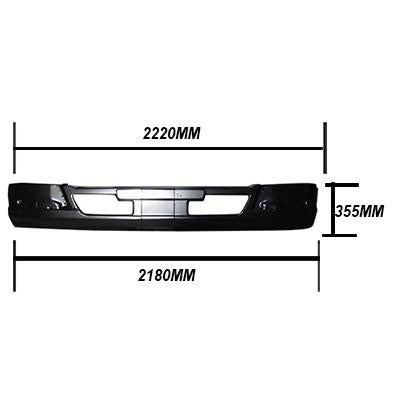 3787190-04 - FRONT BUMPER - W/O FOG LAMP - WIDE/SHALLOW - MITSUBISHI FIGHTER 2006- H/L IN CORNER PANEL - FK
