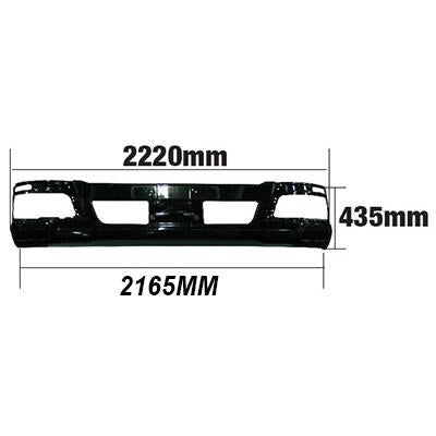 3787190-10 - FRONT BUMPER - W/O FOG LAMP - WIDE/DEEP - MITSUBISHI FIGHTER 2011- H/L IN BUMPER FM / FN