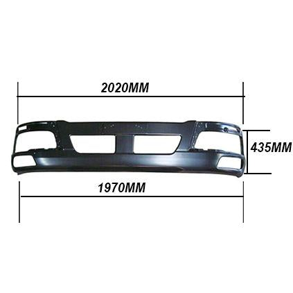 3787190-12 - FRONT BUMPER - W/FOG LAMP - NARROW/DEEP - MITSUBISHI FIGHTER 2011- H/L IN BUMPER