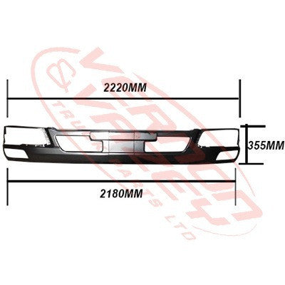 3787190-14 - FRONT BUMPER - W/FOG LAMP - WIDE/SHALLOW - MITSUBISHI FIGHTER 2011- H/L IN BUMPER