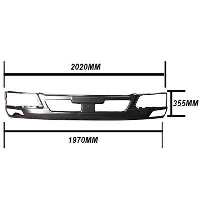 3787190-15 - FRONT BUMPER - W/FOG LAMP - NARROW/SHALLOW - MITSUBISHI FIGHTER 2011- H/L IN BUMPER