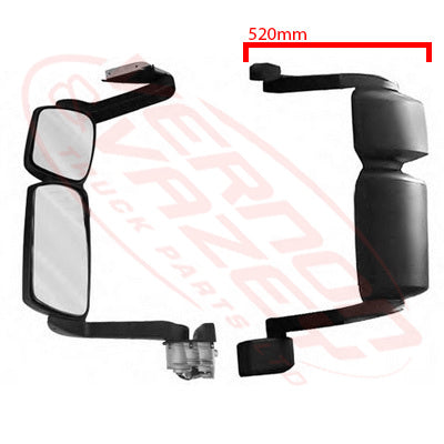 2035016-03 - DOOR MIRROR - L/H - LONG ARM - 520mm - IVECO EUROCARGO 2008- FACELIFT