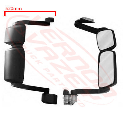 2035016-04 - DOOR MIRROR - R/H - LONG ARM - 520mm - IVECO EUROCARGO 2008- FACELIFT