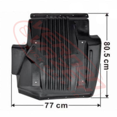 3191052-02 - MUDGUARD - R/H - REAR - WIDE - HINO RANGER PRO 500 FC/FD/FG/FM 2002-