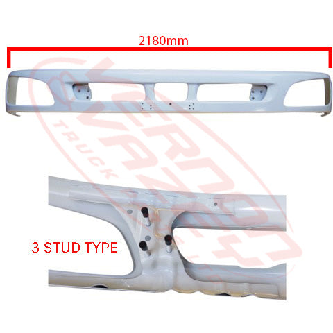 3191090-01 - FRONT BUMPER - WIDE - 3 STUD 2002-2009 - HINO RANGER PRO 500 FG/FL/FM/GH 2002-2009