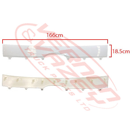3192020-06 - FRONT PANEL OUTER UPPER - NARROW - 166CM - HINO RANGER 500 2017- FC, FE, FD