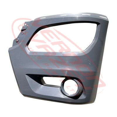 3192090-75 - FRONT BUMPER END - L/H - HIGH - W/HOLE FOR UPPER TRIM - WIDE - HINO RANGER 500 2017- FM, GH (3 STEP TYPE)