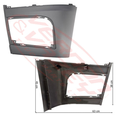 3575391-11 - FRONT BUMPER END - L/H - 45cm HIGH - MERCEDES BENZ ACTROS - MP4 - BIGSPACE