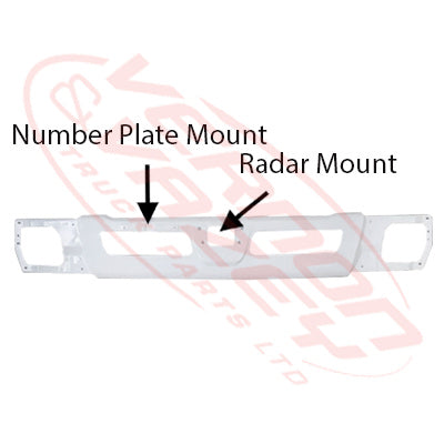 3798290-01W - FRONT BUMPER - WIDE - 270MM DEEP - WITH RADAR TYPE - WHITE - MITSUBISHI CANTER FEB / FEC 2019-