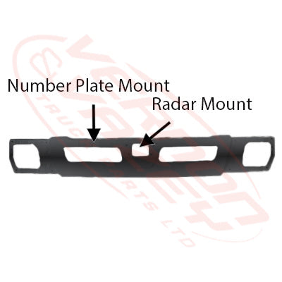 3798290-01 - FRONT BUMPER - WIDE - 270MM DEEP - WITH RADAR TYPE - MITSUBISHI CANTER FEB / FEC 2019-
