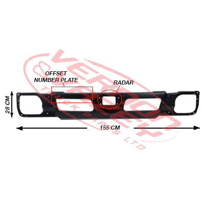 FRONT_BUMPER_BAR_-_BLACK_-_NARROW_CAB_WITH_RADAR_TYPE_-_MITSUBISHI_CANTER_FEA_2019_-_ON_WITH_RADAR_TYPE