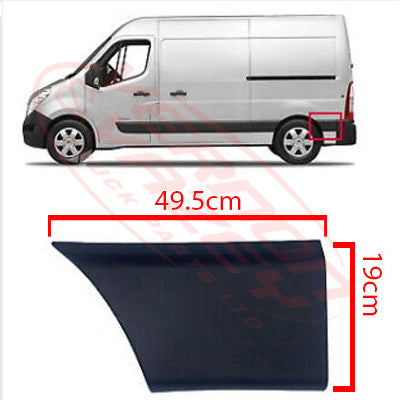 60570PS-03 - PROTECTIVE STRIP - BEHIND REAR WHEEL - L/H - W/O SIDE LAMP HOLE - RENAULT MASTER X62 2011 - ON