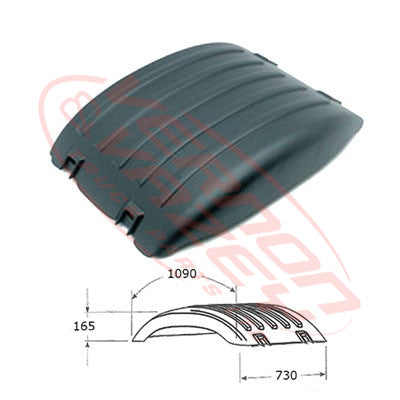 6592052-01 - REAR MUD GUARD - TOP - MIDDLE - L=R - SCANIA P/R TRUCK - 1997-