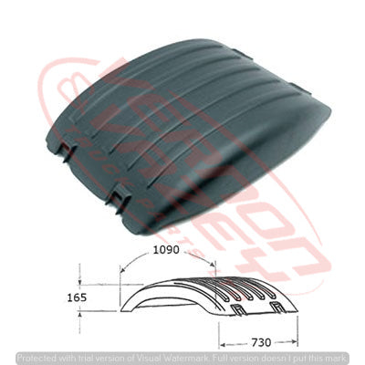 6593052-01 - REAR MUD GUARD - TOP - MIDDLE - L=R - SCANIA P/R TRUCK - 2003-
