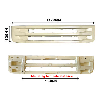 6594099-02 - GRILLE PANEL - LOWER (BETWEEN HEADLAMPS) - 1520x320mm - CHASSIS 1060mm - SCANIA R TRUCK - 2009- HIGH BUMPER