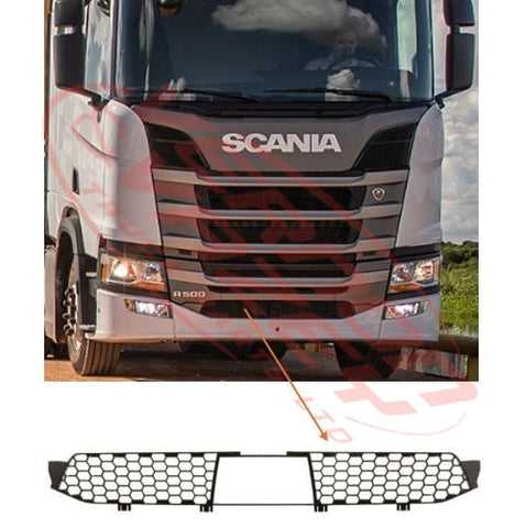 6594199-39 - GRILLE - LOWER - LOWER MESH WITH RADAR HOLE - SCANIA R TRUCK - 2017-