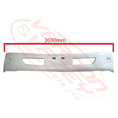 8187290-02W - FRONT BUMPER - WIDE - W/FOG COVER - WHITE - HINO DUTRO 2011- 2020