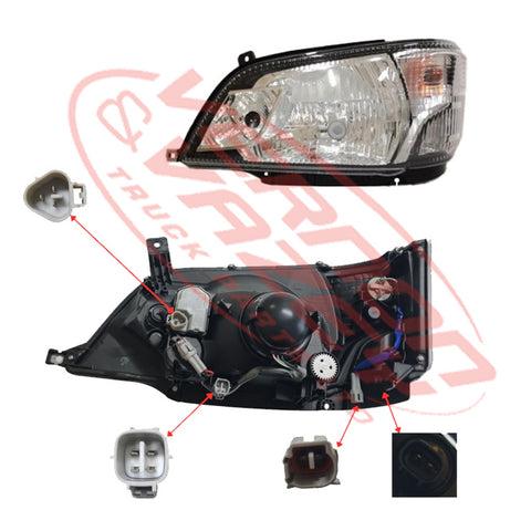 8187294-05 - HEADLAMP - L/H - ELECTRIC ADJUST - NARROW CAB - OPTION 1* - TOYOTA DYNA / HINO DUTRO 2019- - HALOGEN