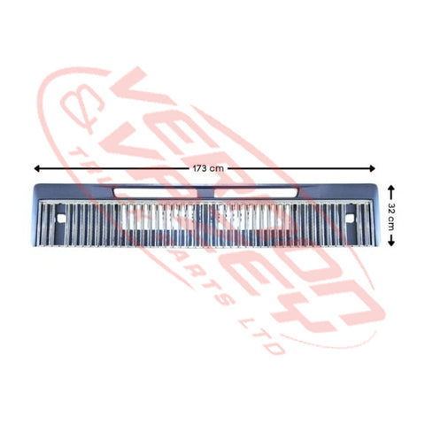 9014020-07 - FRONT PANEL GRILLE - WATERFALL STYLE - CHROME - VOLVO FH 2020-