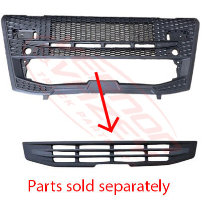 9014120-25 - FRONT PANEL GRILLE - GRILLE INSERT - LOWER - GREY TRIM - VOLVO FM 2020-