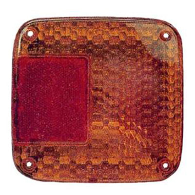 3183098-23 - REAR LAMP - LENS - AMBER W/RED REFLECTOR - HINO MCR/MBS/SH/MSH 1984-93