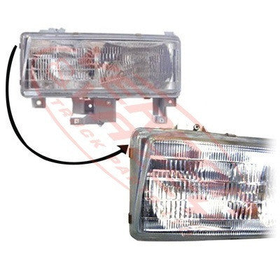 3798094-5 - HEADLAMP - L/H - SUIT HONEYCOMBE GRILLE - MITSUBISHI CANTER FE5/FE6 2002-2005